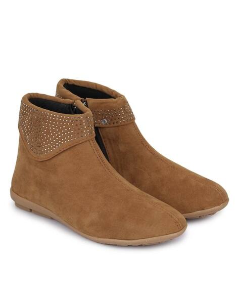 ankle length flat boots