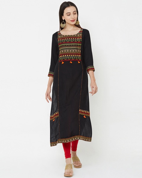 fashor black kurta