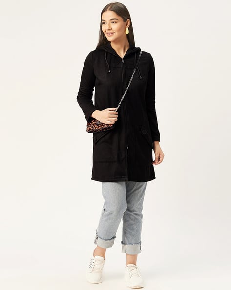 alinta long length softshell jacket black