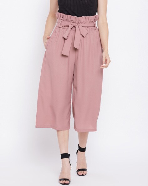 Petite Mid Pink High Waist Tailored Trousers  New Look