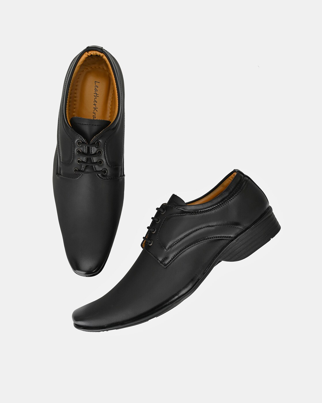 black formal shoes with laces