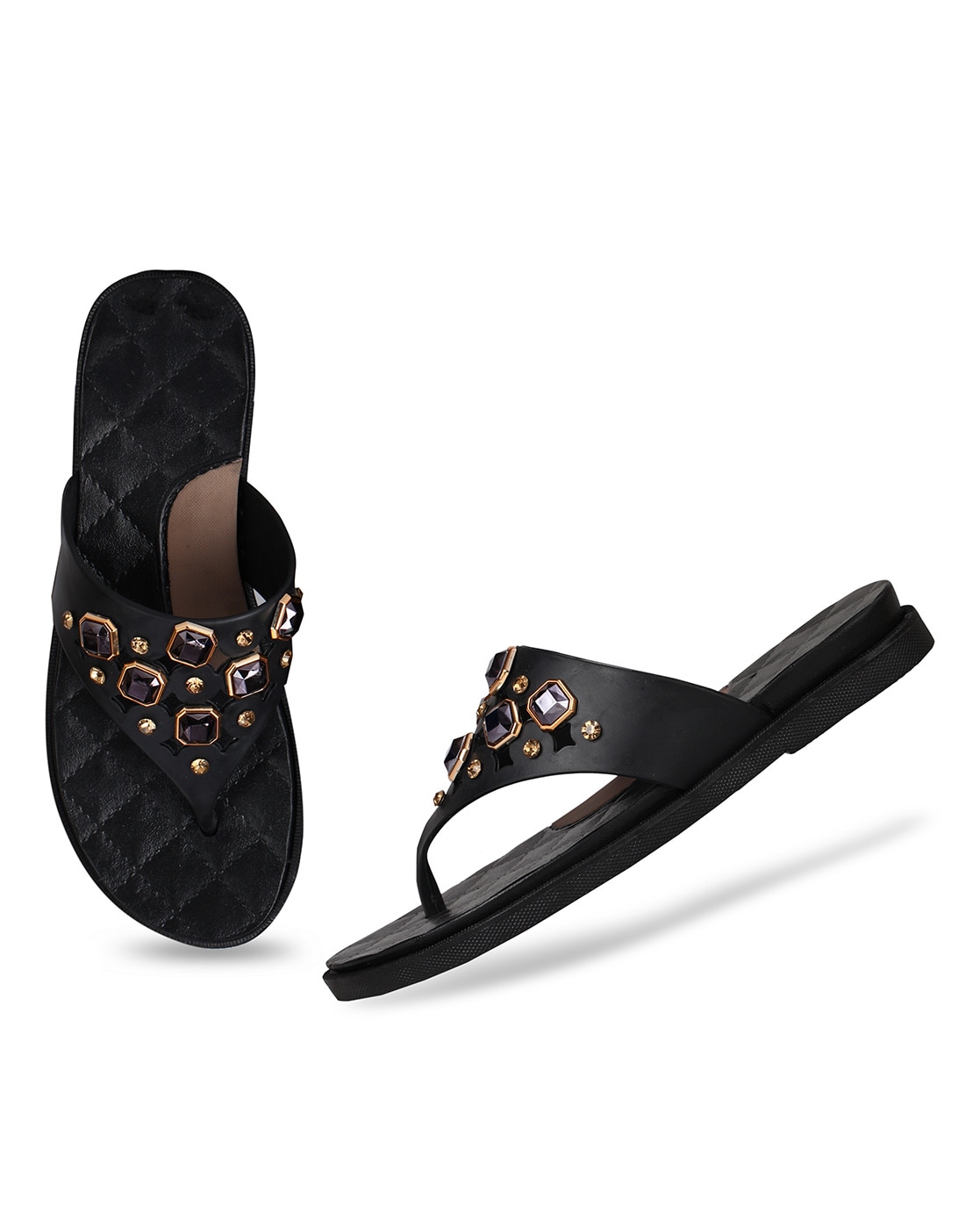 Black designer flip flops new arrivals