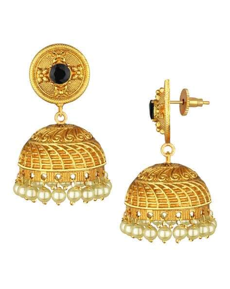 Tops Golden Gold Earrings Jhumka Design, 47% OFF