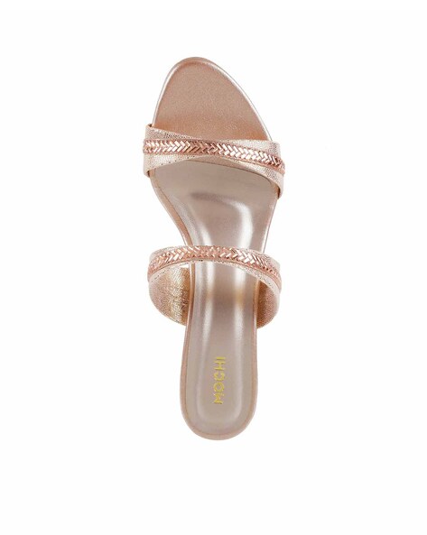 Buy Cream Heeled Sandals for Women by Mochi Online