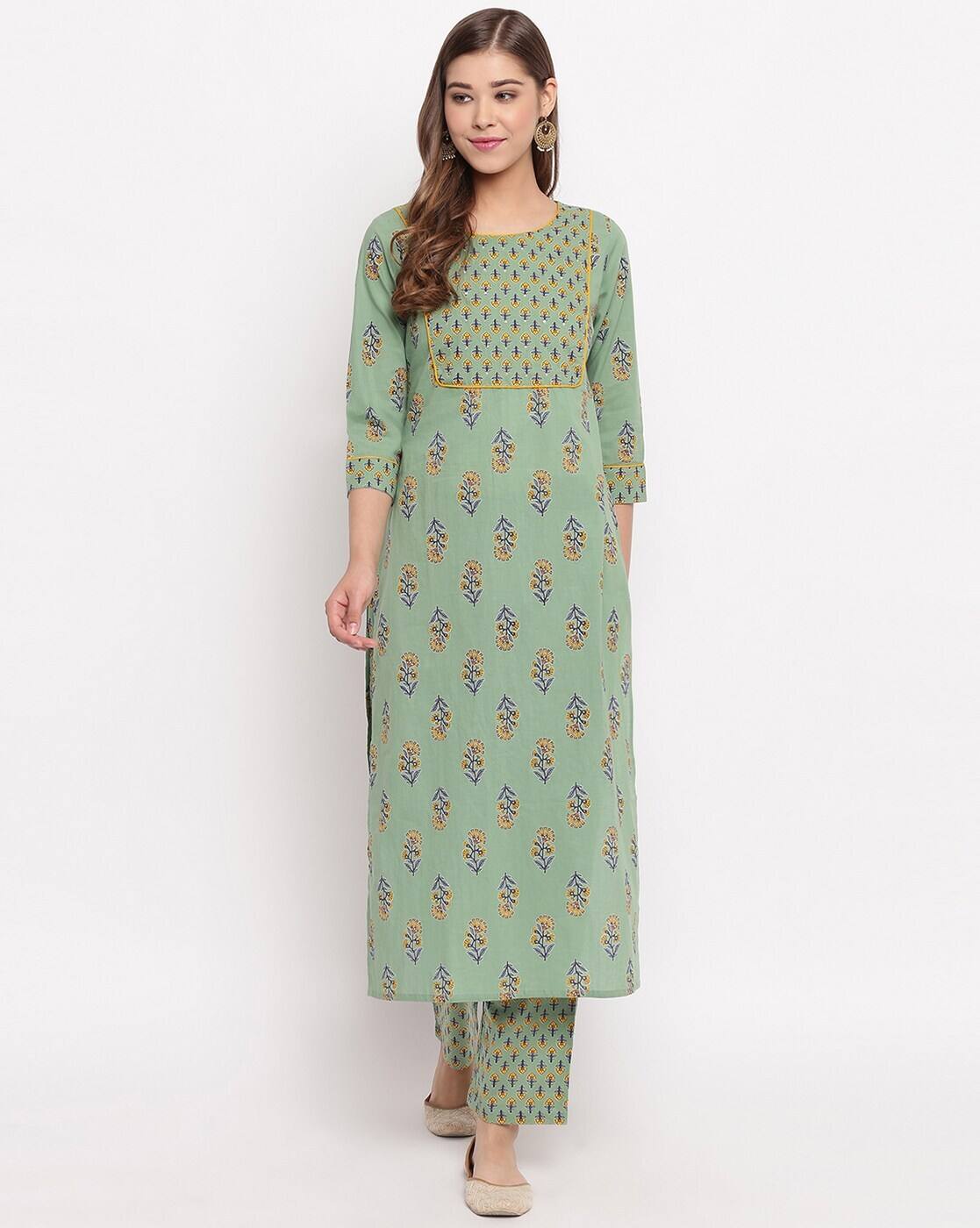 Buy Pista Green Kurta Suit Sets for 