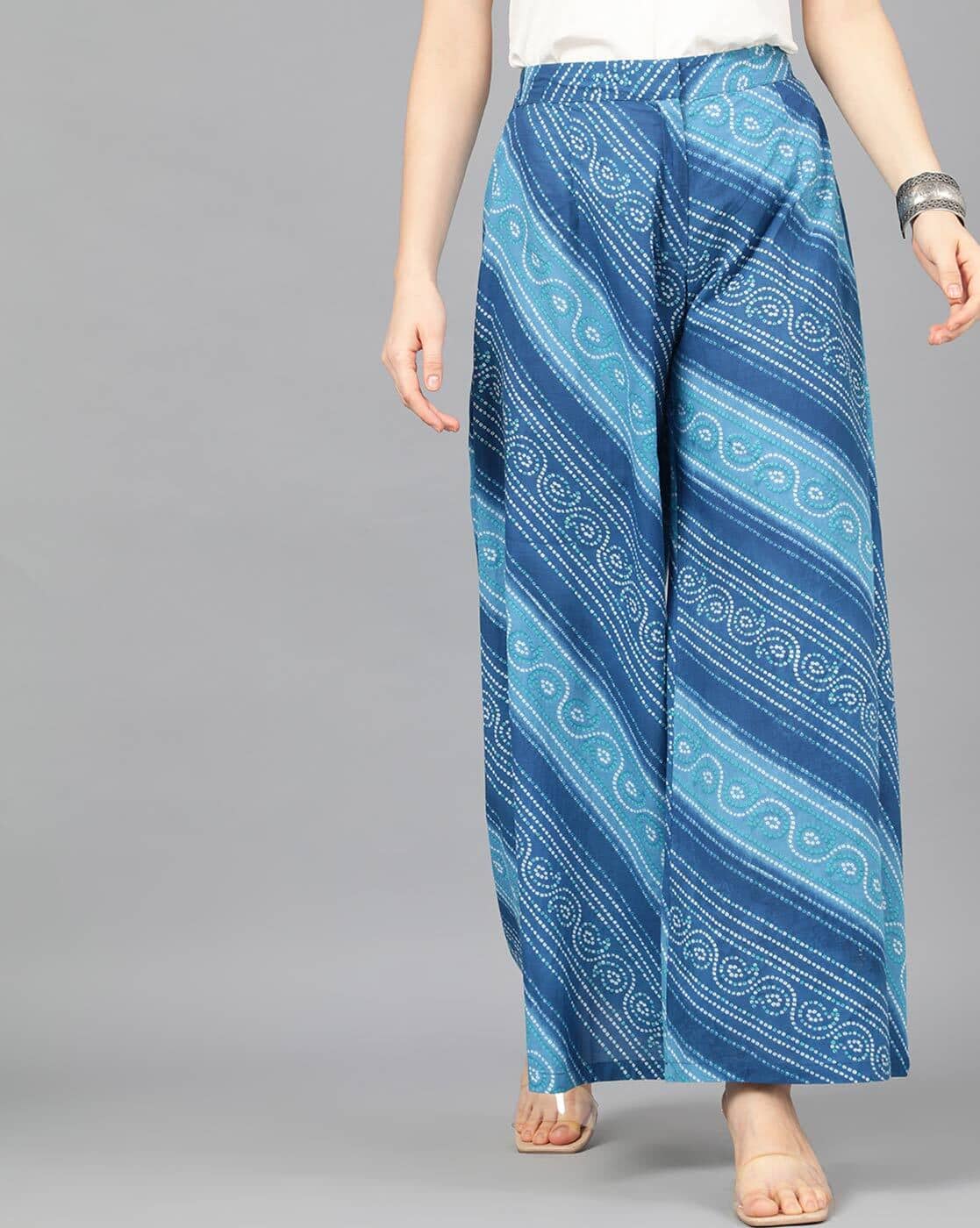 Buy Blue Trousers \u0026 Pants for Women by 