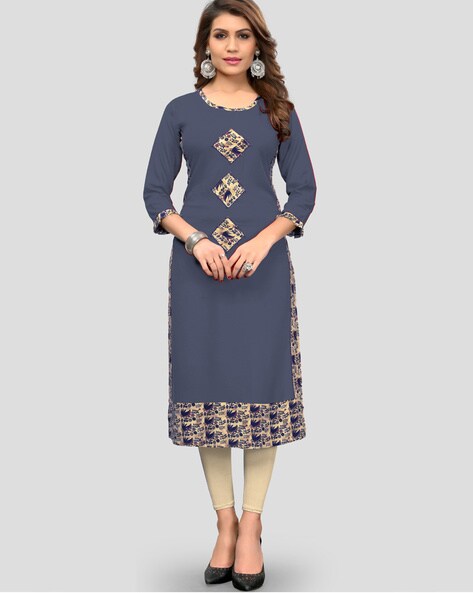 round neck kurti