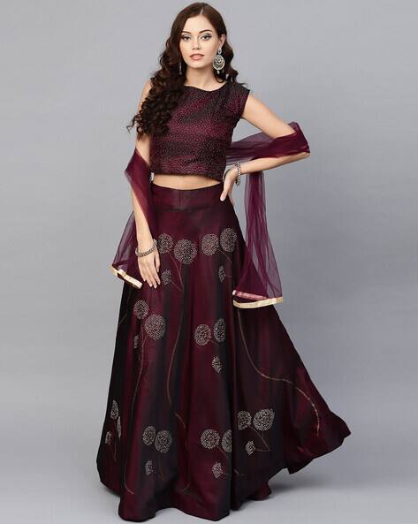 Buy Burgundy Lehenga Choli Sets for 