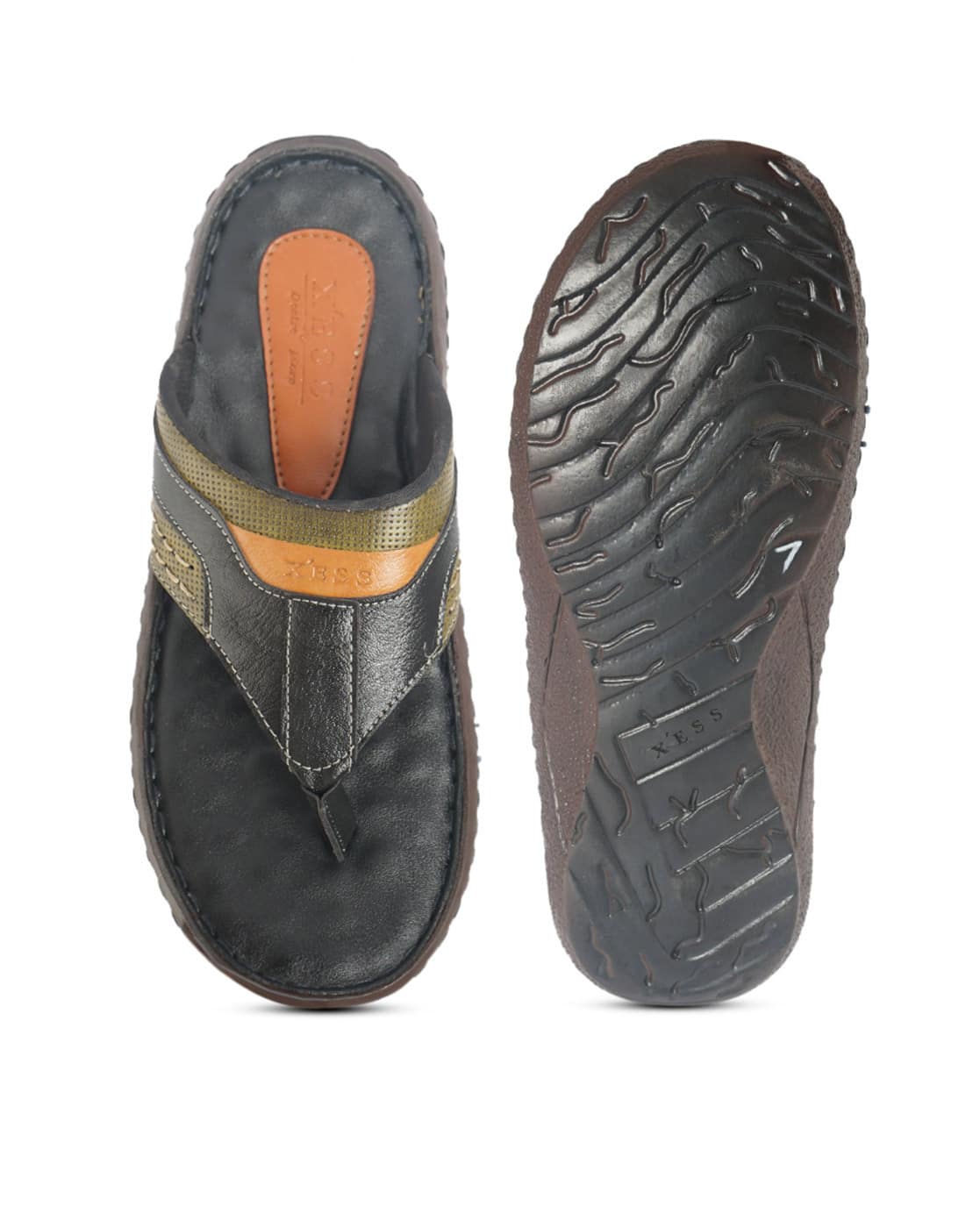 Buy ID Genuine Leather Thong-Strap Sandals Online | Ajio.com