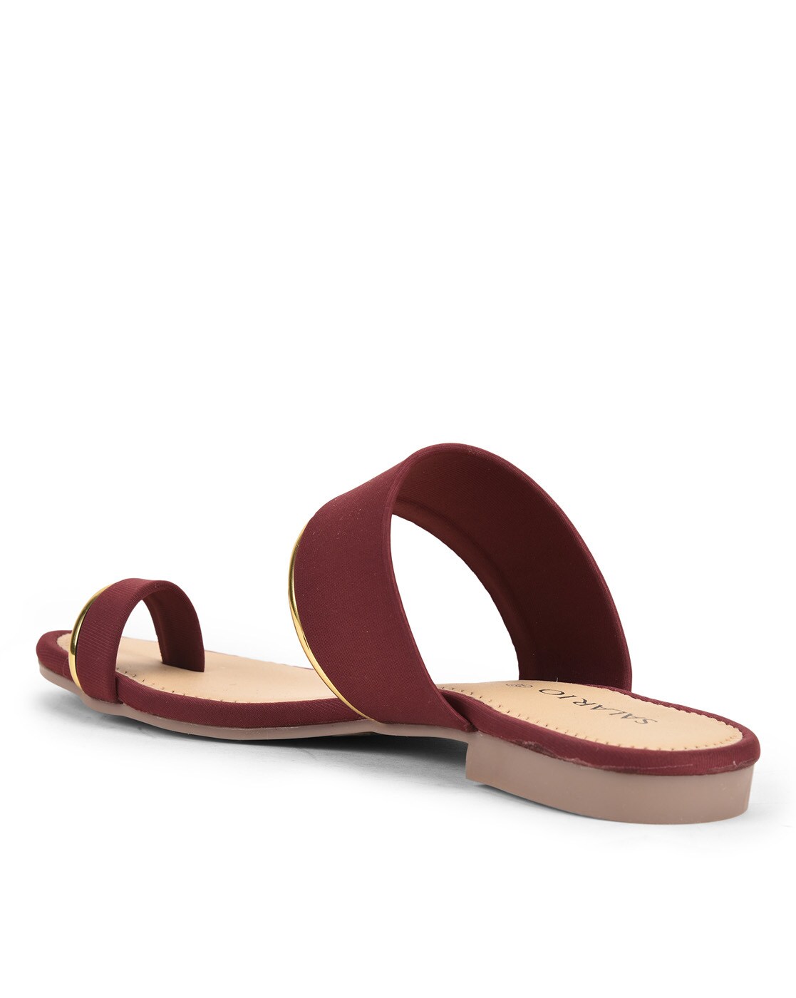 Maroon Velvet Ariana Flat Sandal - CLS213 – Walk This Way