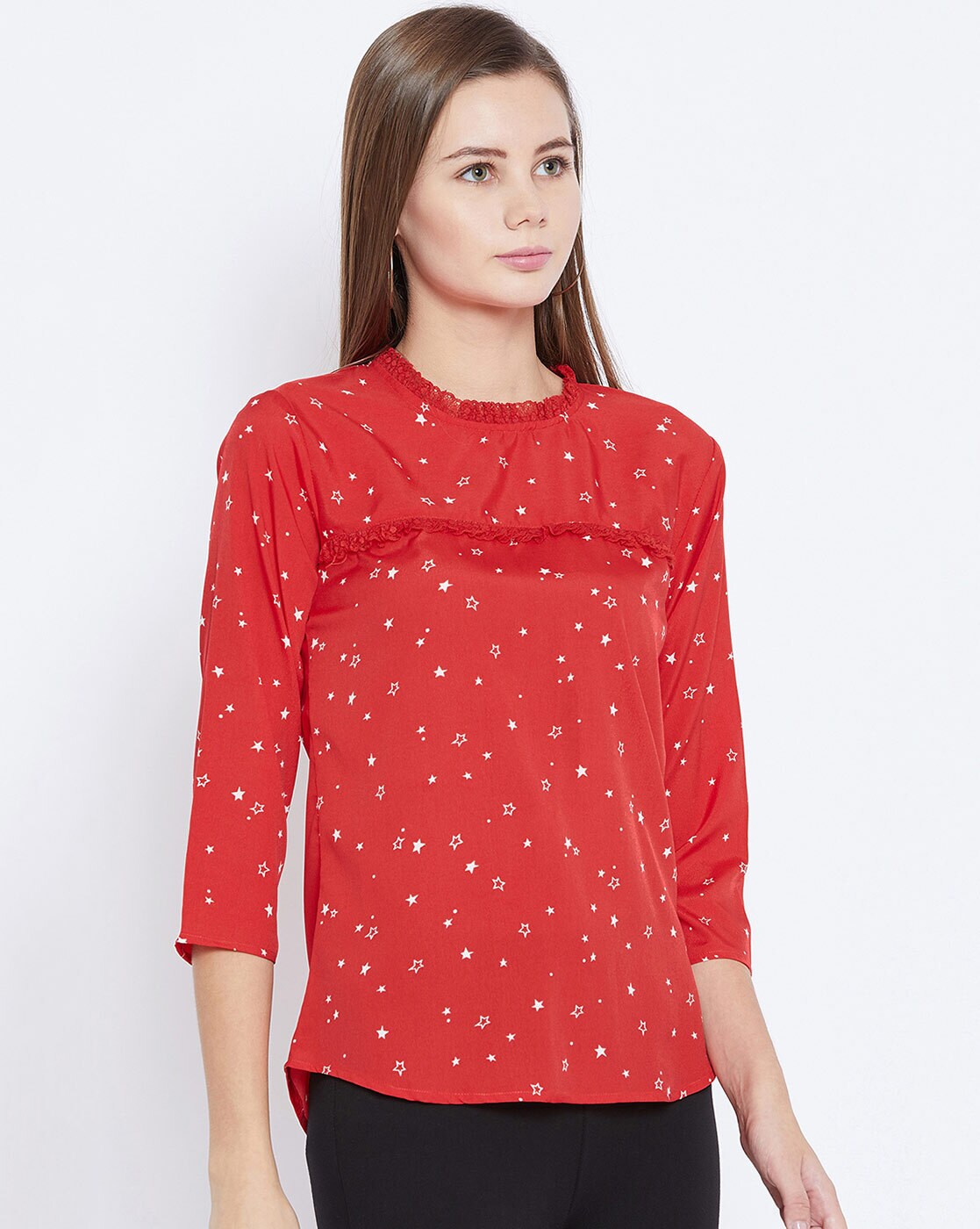 Buy Red Tops for Women by Ruhaan'S Online