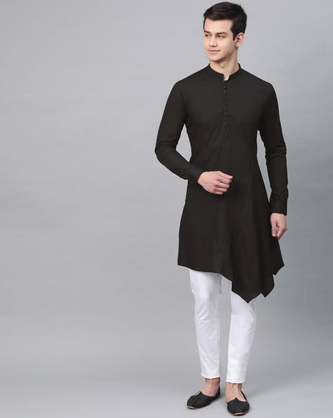 Buy Black Kurtas for Men by SEE DESIGNS 