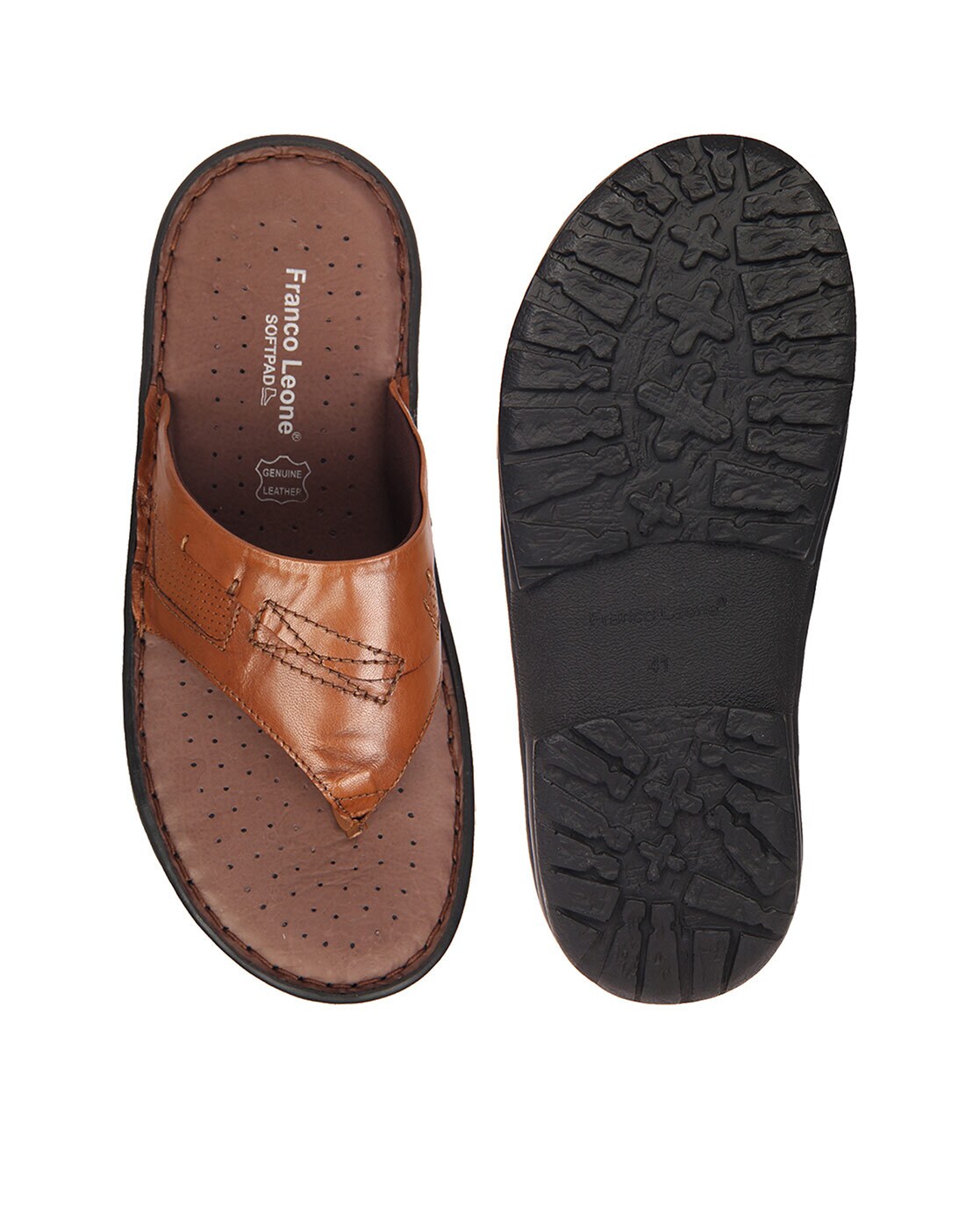 Buy Franco Leone Men Brown Comfort Leather Sandals - Sandals for Men  8555855 | Myntra