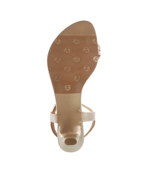 Buy Mochi Women Gold Party Sandals Online