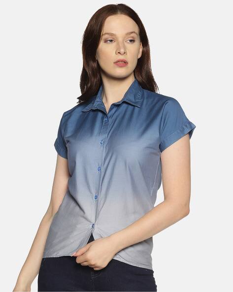 Blue Shirts for Women by Campus Sutra 
