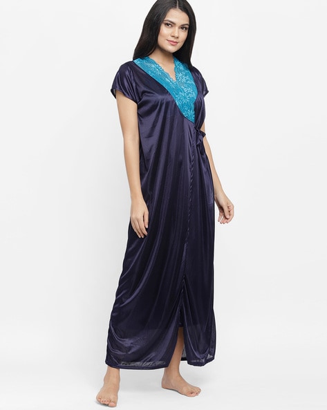 Buy NavyBlue Nightshirts&Nighties for Women by N-Gal Online