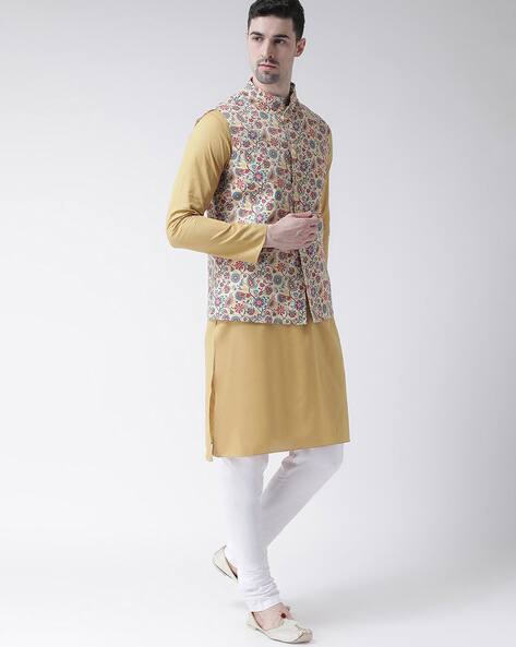 Buy Beige and White 2-Piece Ethnic Suit 