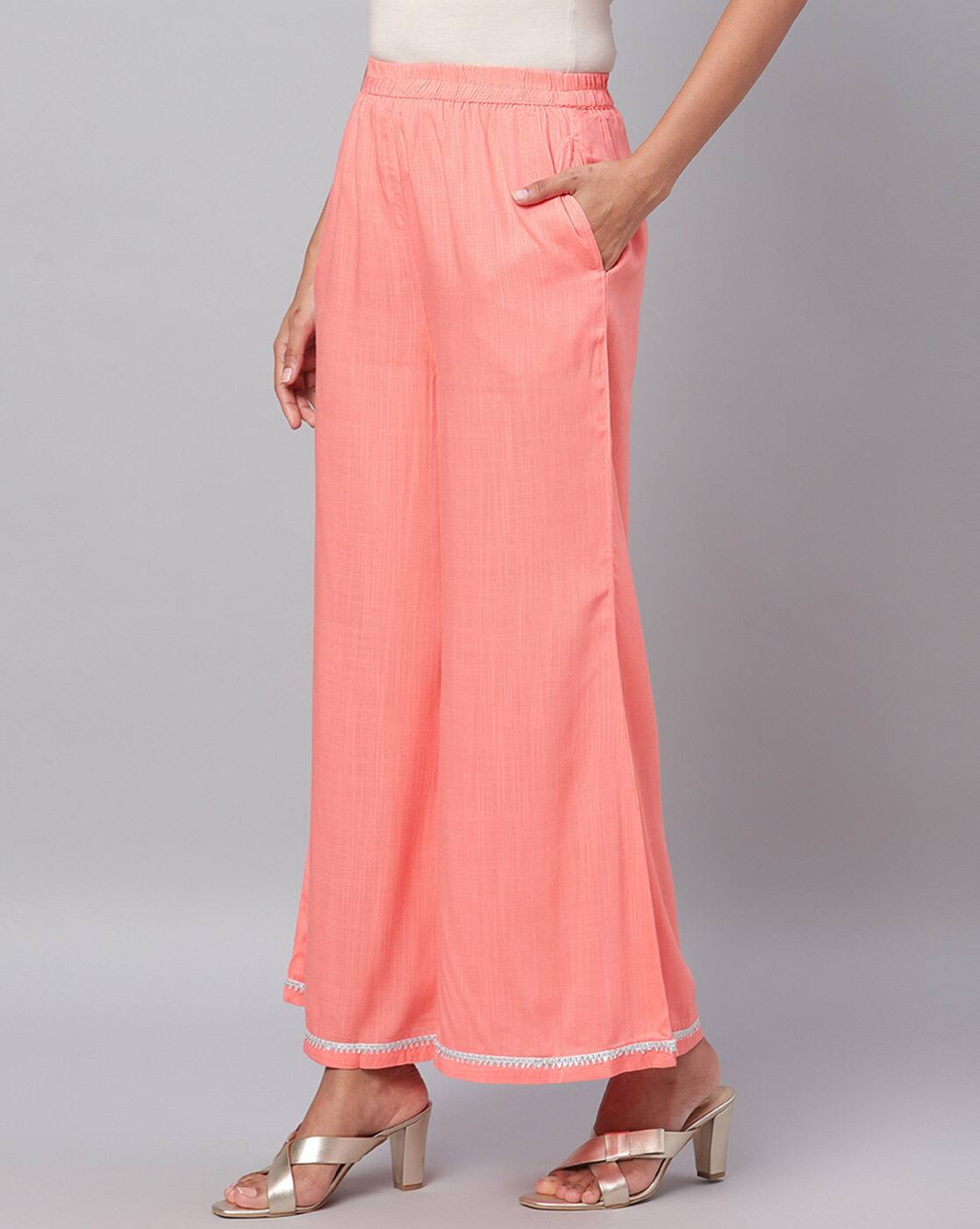 Buy Peach Trousers \u0026 Pants for Women by 