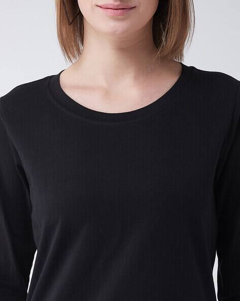Black Tshirts for Women by Miss Chase 