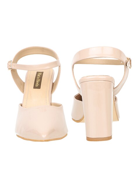 Buy Beige Heeled Sandals for Women by Flat n Heels Online