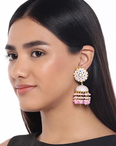 Kairangi Meenakari Jhumka Earrings for Women Combo of 4 Pairs – GlobalBees  Shop