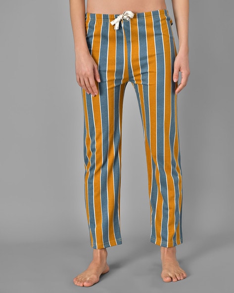 Yellow striped online pyjamas