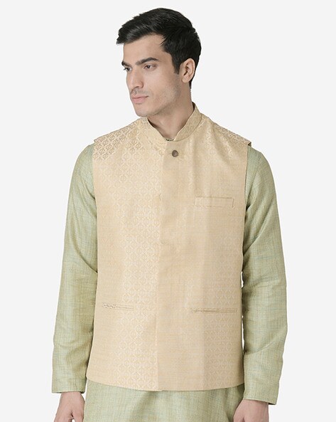 Buy SHOW OFF Men's Sea Green Printed Ethnic Nehru Jackets Online at Best  Prices in India - JioMart.