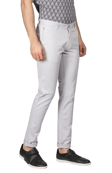 Buy Blackberry Grey Self Checked Sharp Fit Formal Trousers  Trousers for  Men 901169  Myntra