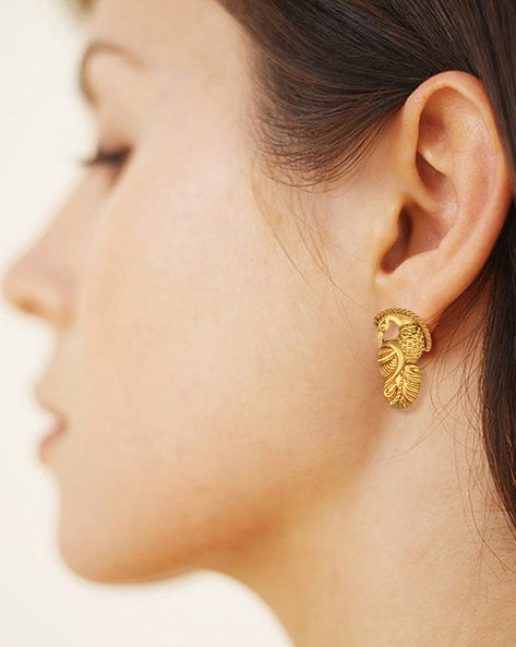 Kollam Supreme Premium Gold Plated Cubic Zirconia Peacock Jhumka Earrings  at Rs 1045/pair | क्यूबिक जिरकोनिया इयररिंग in Thiruvananthapuram | ID:  2850625783097