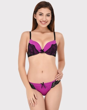 Push-up Lace Bra & Panty Set