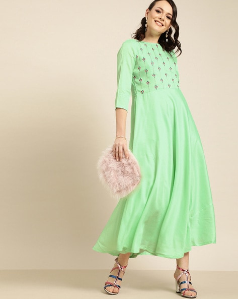 Buy Green Kurtas & Kurtis for Women by DIYA TRENDS Online | Ajio.com