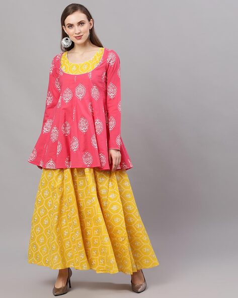 aks yellow maxi dress