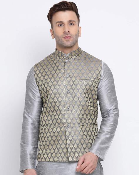 Buy Reversible Black and Gray Men Nehru Jacket Pure Cotton Handloom for  Best Price, Reviews, Free Shipping