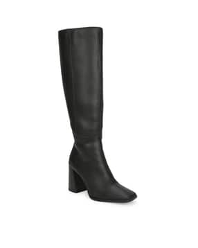 Knee-Length Boots with Zip Closure-image-0