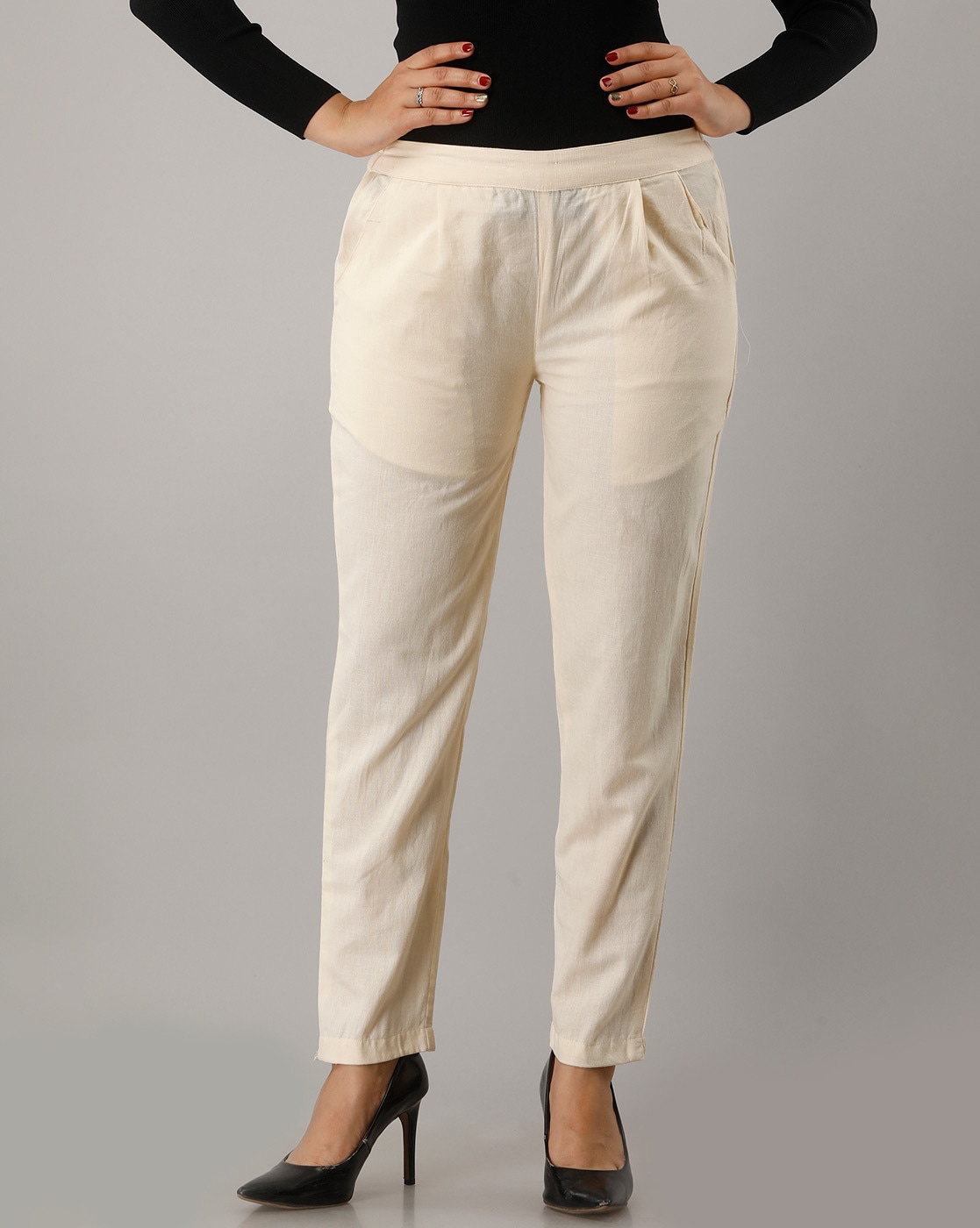 Buy Black Trousers & Pants for Women by SELVIA Online | Ajio.com