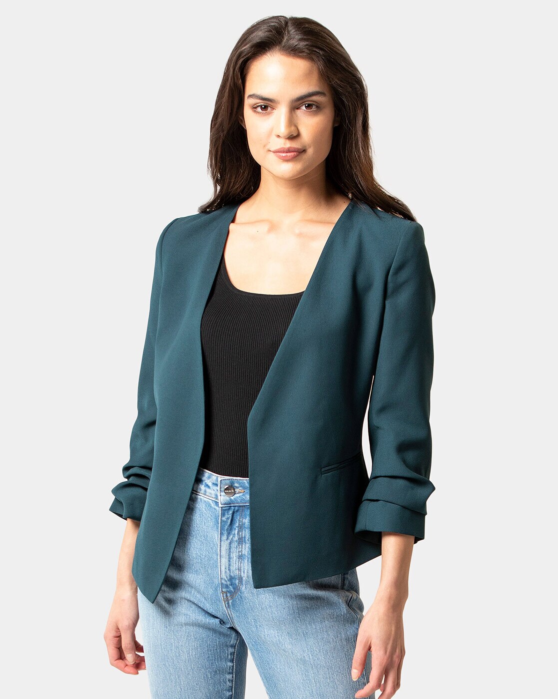 Teal blazer sale ladies