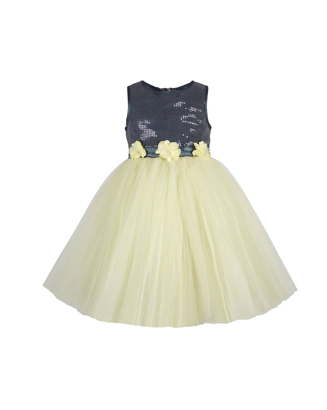 lemon yellow long frocks