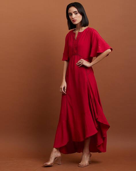 Label ritu kumar red dress Clearance