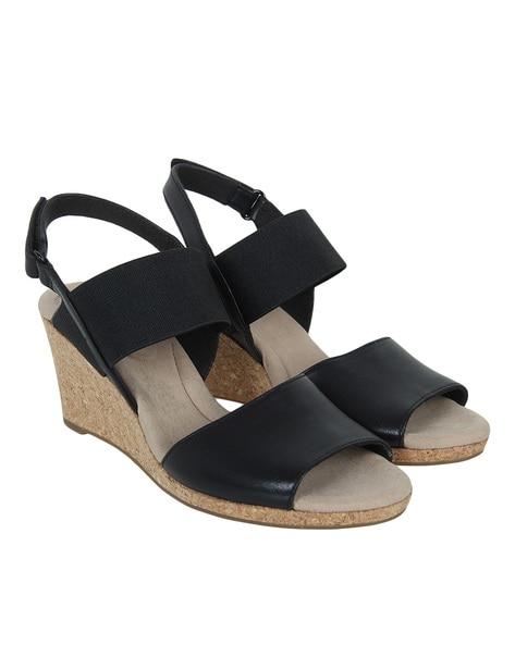 Textured Double Strap Wedges