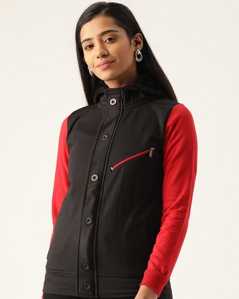 Sleeveless Jacket with Zip Detail
