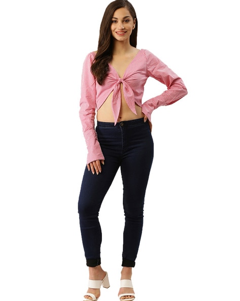 Buy Pink Tops for Women by Besiva Online