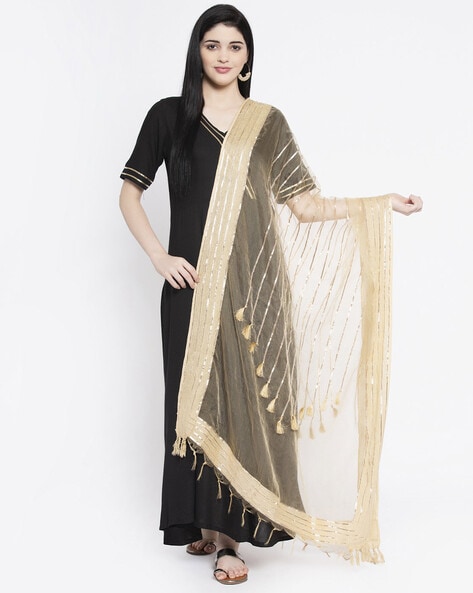 Embellished Dupatta with Fringes Price in India