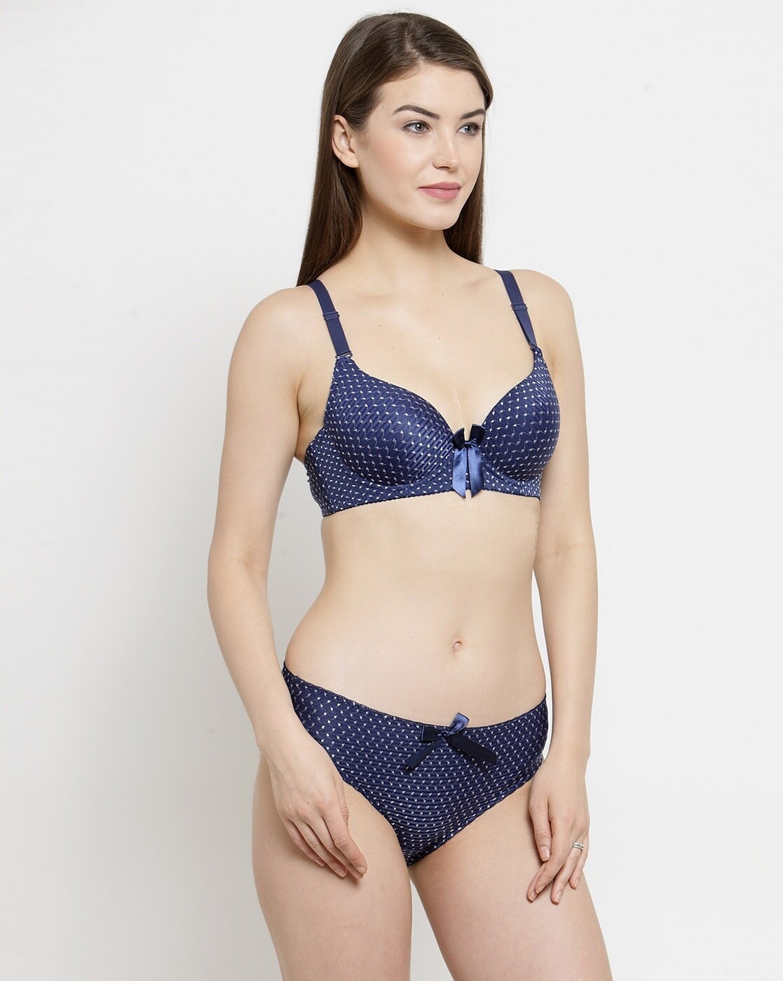 Buy PrettyCat Padded Demi Coverage Strapless Bra - Blue at Rs.447 online