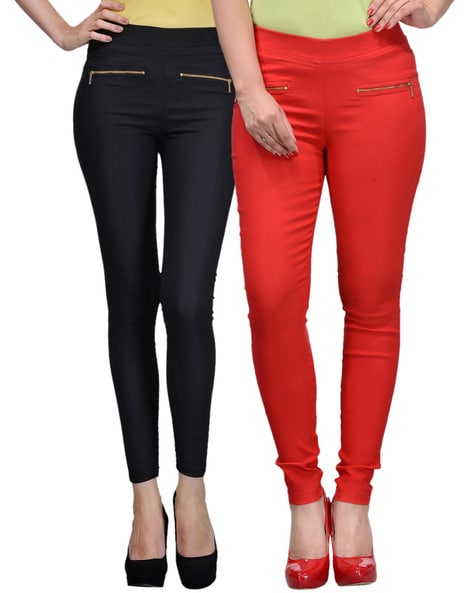 Buy Skinny Jeggings with Zip Pockets Online at Best Prices in