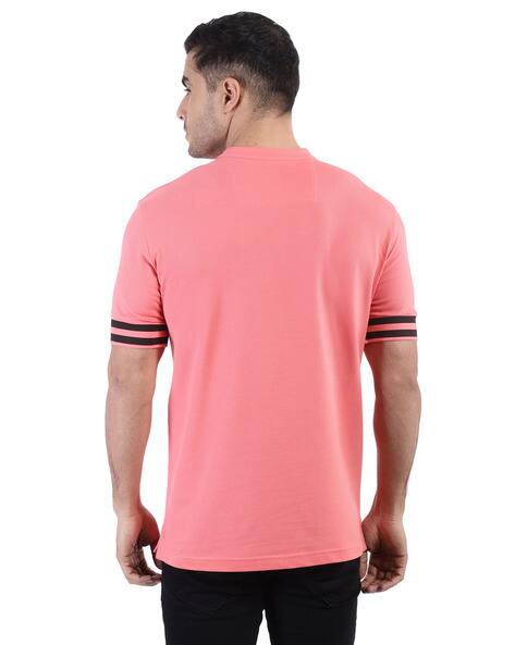 Buy Pink Tshirts for Men by YOONOY 