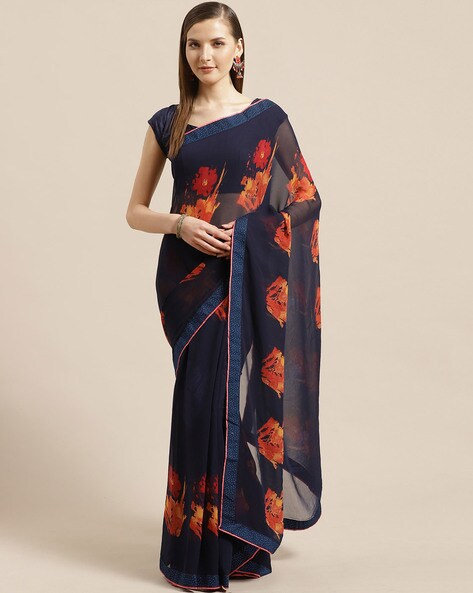 Buy Navy Sarees for Women by SHAILY Online