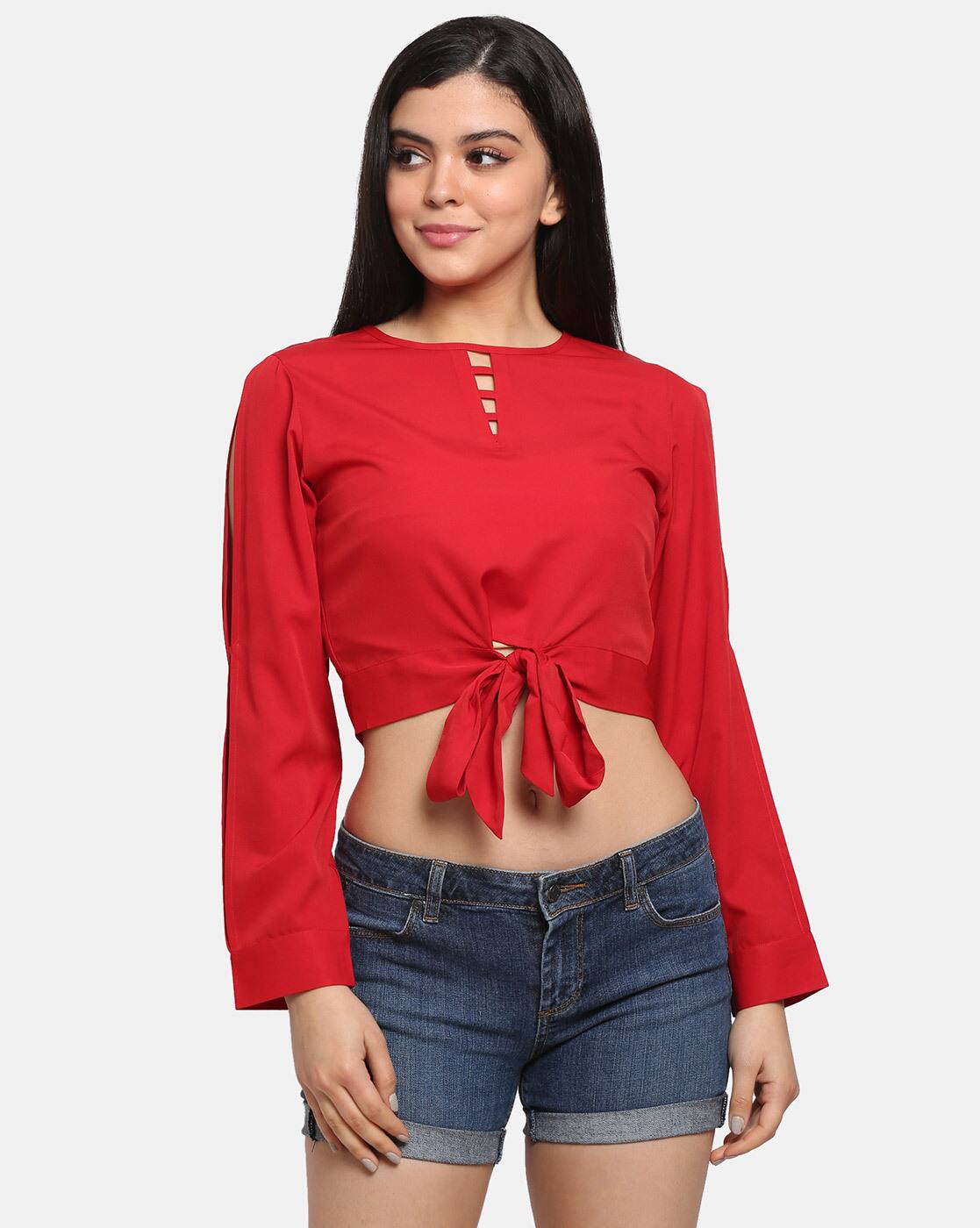 Buy Red Tops for Women by PRETTY LOVING 