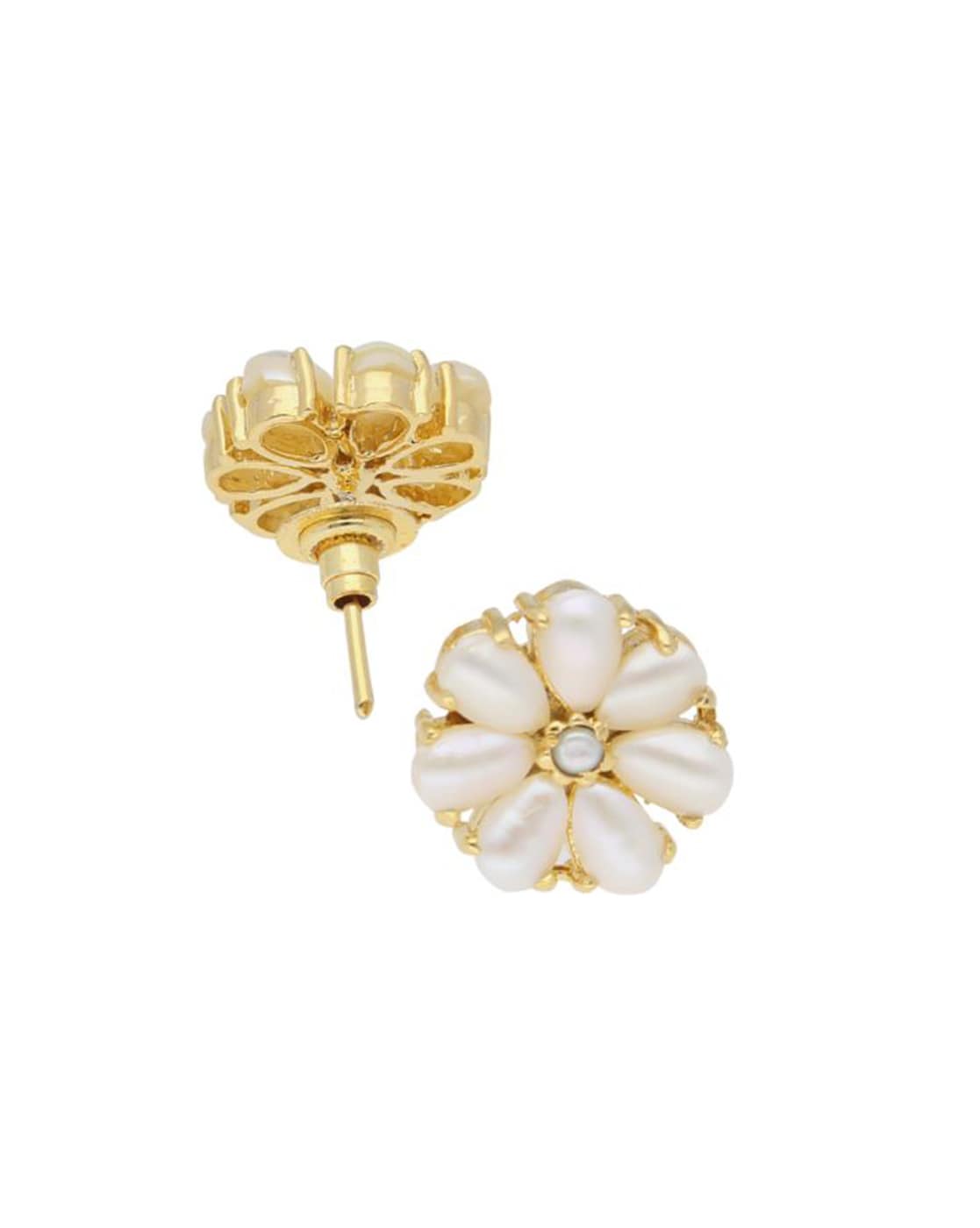 Buy Pearl Hanging Flower Earring in India | Chungath Jewellery Online- Rs.  42,040.00