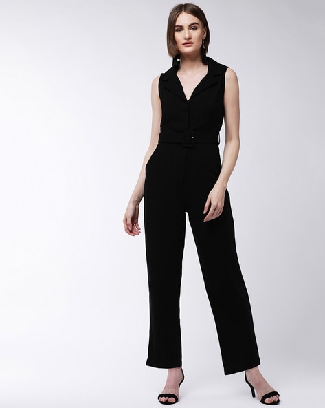 Pants Suit Jumper with Belt - Sleeveless / Pink-totobed.com.vn
