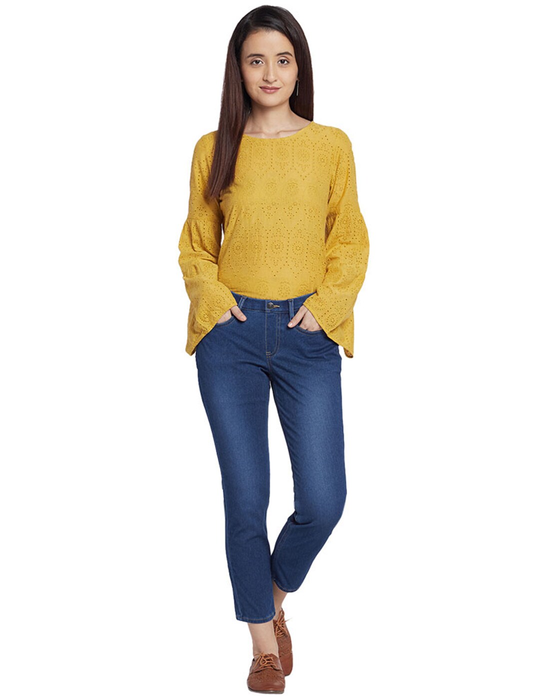 Buy Blue Jeans & Jeggings for Women by GO COLORS Online